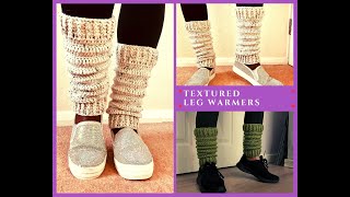 How to Crochet these Textured Leg Warmers  Crochet DuJour Tutorial 21 [upl. by Jephum]