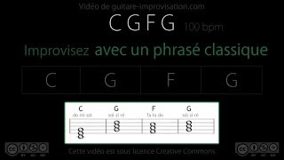 Improvisation classique C G F G  Backing Track [upl. by Goodman919]