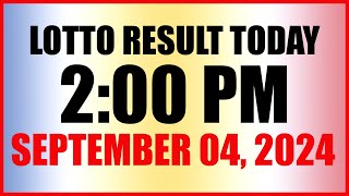 Lotto Result Today 2pm September 4 2024 Swertres Ez2 Pcso [upl. by Niak]