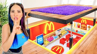 Construí un McDonald’s SECRETO en nuestra habitación [upl. by Atilam]