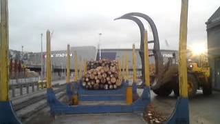 Unloading Log Rail Wagons [upl. by Modestia]