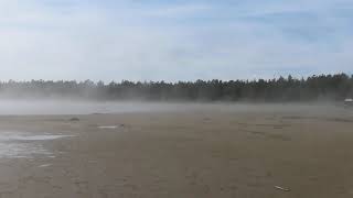 Singing Sands Beach Fog Rolls in After the Storm Bruce County ON July 9 2024 [upl. by Hyps]