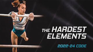 The Most Difficult Uneven Bars Elements 202224 Code [upl. by Silecara]