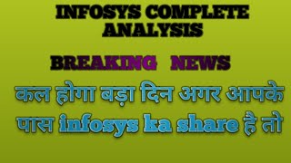 INFOSYS SHARE ANALYSIS TODAY  INFOYSIS SHARE TARGET  INFOSYS SHARE PRICE PRIDICTION [upl. by Aserat114]