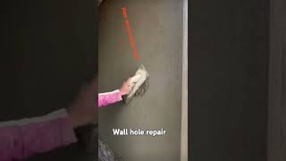 Wall hole close and repair plaster work construction [upl. by Siward395]