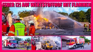 🔥 Feuer 2 mit Flammen auf Wertstoffhof in KorntalMünchingen 🔥 🚒 Feuerwehren im Brandeinsatz 🚒 [upl. by Evot]