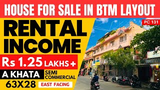 🔥HOUSE for SALE in BTM Layout BANGALORE ✅ Rental Income Property in Bangalore💥Independent House sale [upl. by Edik]