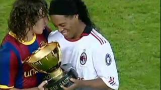 Ronaldinho Gaucho é homenagiado pelo F C Barcelona [upl. by Kcod]