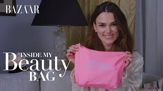 Keira Knightley  Inside my beauty bag  Bazaar UK [upl. by Acissev651]