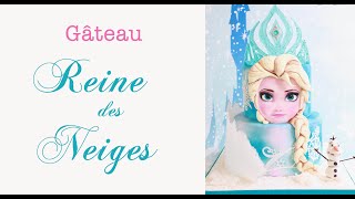 ❄️ GÂTEAU REINE DES NEIGES avec Peinture sur Gâteau et Couronne en Isomalt  Frozen Cake Tutorial [upl. by Nolur]