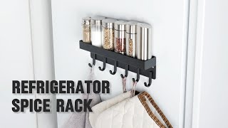 Metal Magnetic Refrigerator Spice Rack and Hooks [upl. by Salsbury]