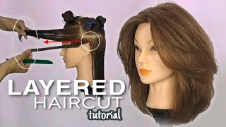 how to LAYERED HAIRCUTso easy potong rambut layer mudah [upl. by Elizabeth]