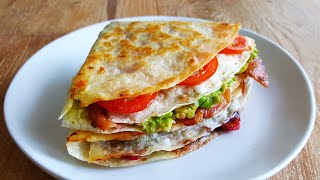 TikTok Tortilla Wrap 3 Ways – Breakfast Lunch amp Dessert [upl. by Barimah993]