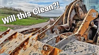 Blast Cleaning Removing Rust and Old Paint Refurbishing Heavy Machinery [upl. by Adnauqaj31]