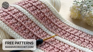 SUPER EASY amp FAST Crochet Pattern for Beginners ⚡️ 🥰 ABSOLUTELY AMAZING Crochet Stitch for Blanket [upl. by Hemetaf]