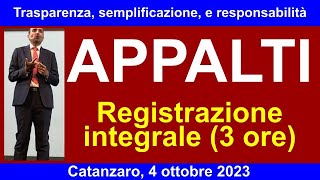 CATANZARO  Codice dei contratti fra trasparenza semplificazione e responsabilità 4102023 [upl. by Brawley353]