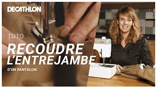 TUTO  Comment recoudre un pantalon à lentrejambe  👖 I Decathlon [upl. by Hsekin865]