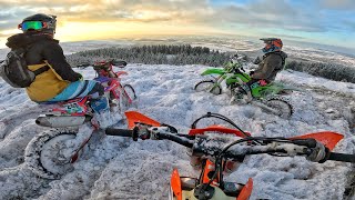 The Reality Of Hard Enduro in the Snow  NO STUDS RAW [upl. by Shelli]