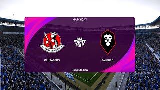 Crusaders FC vs Salford City 07072024 Club Friendlies PES 2021 [upl. by Yatzeck834]