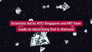 Electrifying diamond find by NTU Singapore MIT and Skoltech researchers [upl. by Ailadgim]