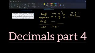 Decimals part 4  class 6 [upl. by Monk]