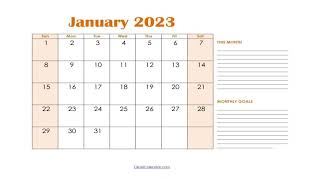 Printable Calendar 2023 with Holidays 2023 Calendar [upl. by Haydon]