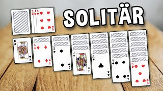 SOLITÄR  PATIENCE  KLONDIKE  Spielregeln TV Spielanleitung Deutsch  SOLITAIRE KARTEN [upl. by Sackey471]