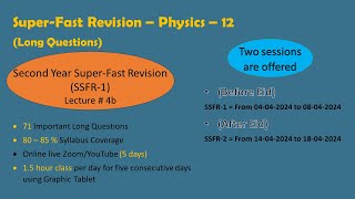 Physics  SuperFast Revision12Lecture 4Part2 [upl. by Noyes]