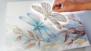 ELEGANT Dragonfly Art with PRECISION Glue Gun Techniques to try at Home  AB Creative Tutorial [upl. by Polash]