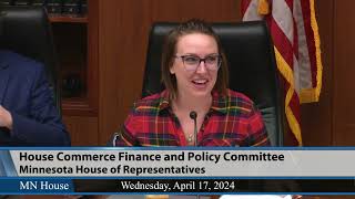 House Commerce Finance and Policy Committee 41724 [upl. by Anyrtak]