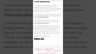 Roblox resting my pin Roblox Support Ticket 100270207 [upl. by Tsirhc]