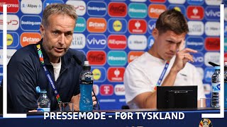 Pressemøde før Tyskland Hør status på Eriksen og forventninger til kampen [upl. by Fesoj211]