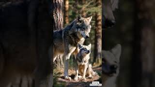 Adorable Wolf Smooches Baby Wolf in the Wild  Heartwarming Wolf Family Moments [upl. by Asnerek]