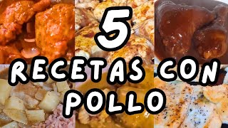 ✅5 RECETAS CON POLLO mihogardulcehogar recetassincarne recetasconpollo comidasconpollo [upl. by Nylitsirk]