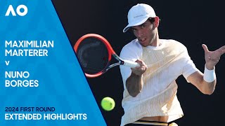 Maximilian Marterer v Nuno Borges Extended Highlights  Australian Open 2024 First Round [upl. by Lyndell]