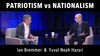 Patriotism VS Nationalism – Yuval Noah Harari amp Ian Bremmer at 92Y [upl. by Silliw]