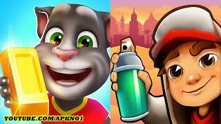 Talking Tom Gold Run VS Subway Surfers 2017 Marrakesh [upl. by Timofei]