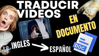 COMO TRADUCIR VIDEOS de INGLES a ESPAÑOL en DOCUMENTOSUPER FACILFREE [upl. by Seiuqram]