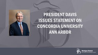 President Davis Issues Statement on CUAA [upl. by Yand]