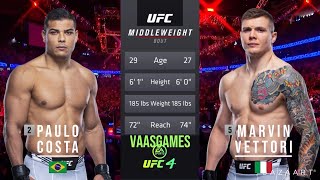 PAULO COSTA VS MARVIN VETTORI FULL FIGHT UFC FIGHT NIGHT [upl. by Amaris75]