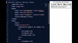 Créer un tableau en html [upl. by Scribner]