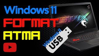 Windows 11 format atma USB den windows 11 yükleme Laptop Sıfırlama [upl. by Beverlee]