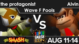 SSC16  the protagonist Fox vs Alvin DK Mario Wave F Pools  SSB64 [upl. by Weinberg]