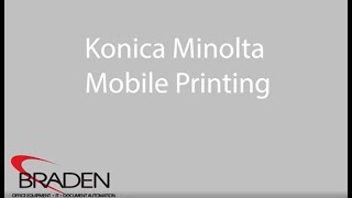 Konica Minolta Mobile Printing [upl. by Hodgson]