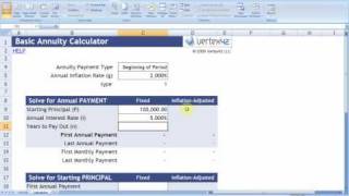 Annuity Calculator  Vertex42 [upl. by Llednol59]