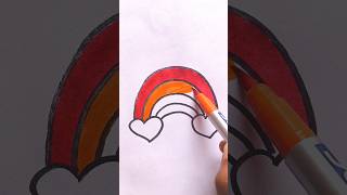 Rainbow 🌈 Drawing Colouring and Painting for Kids kids shorts [upl. by Rauscher225]