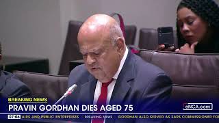 Former Cabinet Minister Pravin Gordhan dies aged 75 [upl. by Leugar]