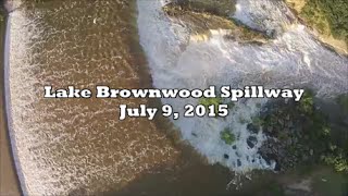 Drone Footage of Flooding Lake Brownwood Spillway in Texas  July 9 2015 [upl. by Nnair]