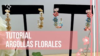 Tutorial paso a paso de Argollas Florales 🌸 en alambrismo  Lunara Accesorios [upl. by Atinaw]