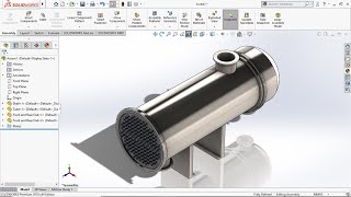 Design Heat Exchanger use Solidworks [upl. by Ybor322]